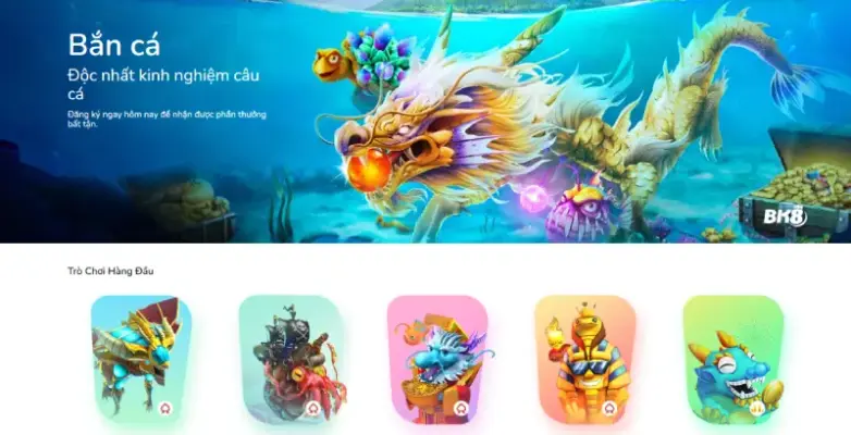 Sảnh bắn cá BK8 sôi động