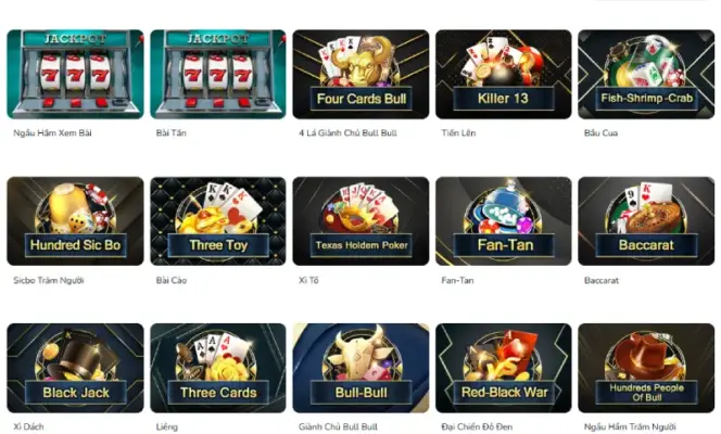 BK8 mang đến nhiều game bài